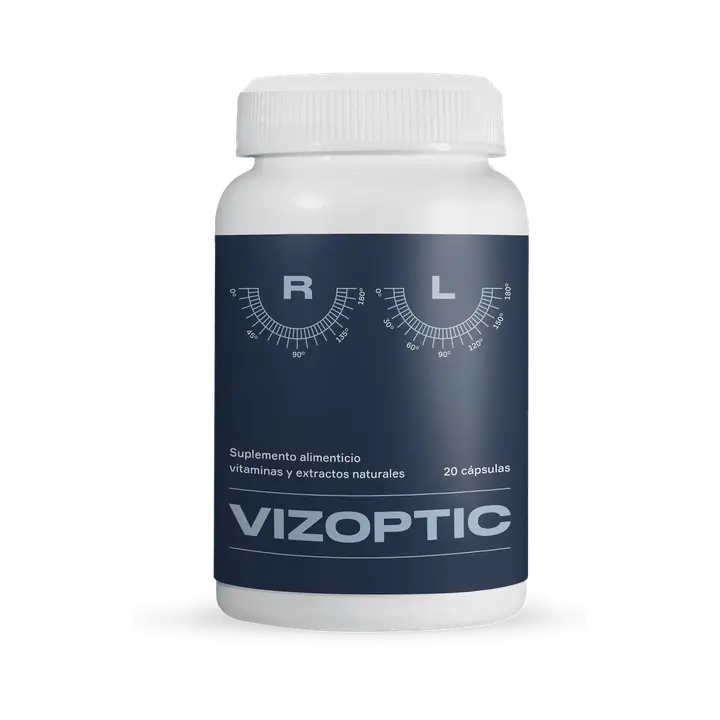 Envase de Vizoptic, 20 cápsulas